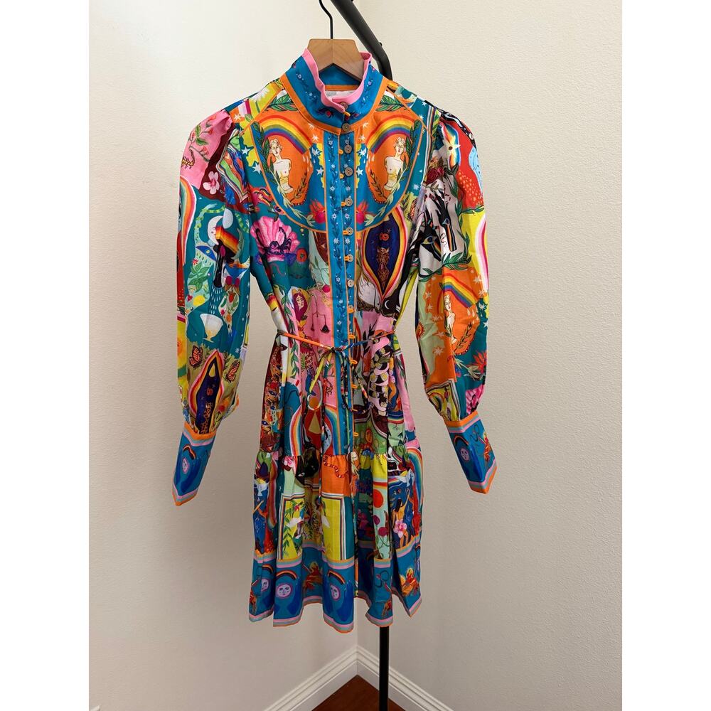 New boutique EDEN MINI DRESS viral linen dress size large - Picture 6 of 13